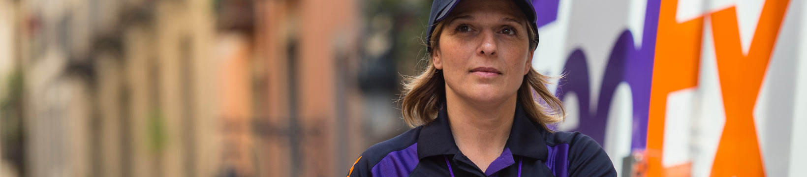 Female FedEx driver